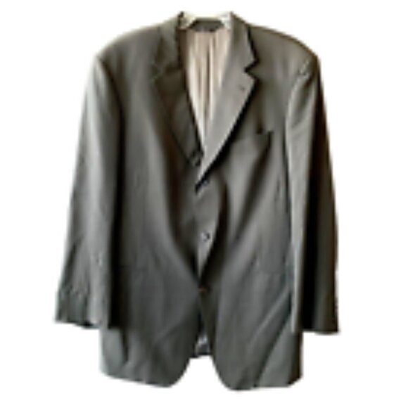 Hugo Boss Sport Coat Men 46L Wool Blazer Einstein Sigma Greenish Gray Union Made - Picture 1 of 10